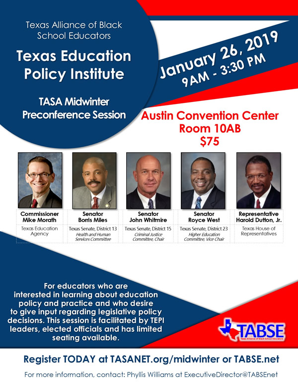 TABSE Texas Education Policy Institute (TEPI) TASA MidWinter Pre